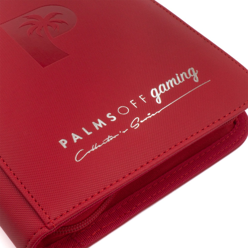 Palms off Gaming Collector's Series 4 Pocket Zip Trading Card Binder - RED