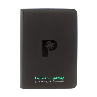 Palms off Gaming Collector's Series 9 Pocket Zip Trading Card Binder - BLACK