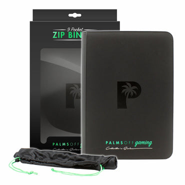 Palms off Gaming Collector's Series 9 Pocket Zip Trading Card Binder - BLACK
