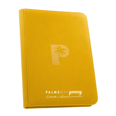 Palms off Gaming Collector's Series 9 Pocket Zip Trading Card Binder - YELLOW