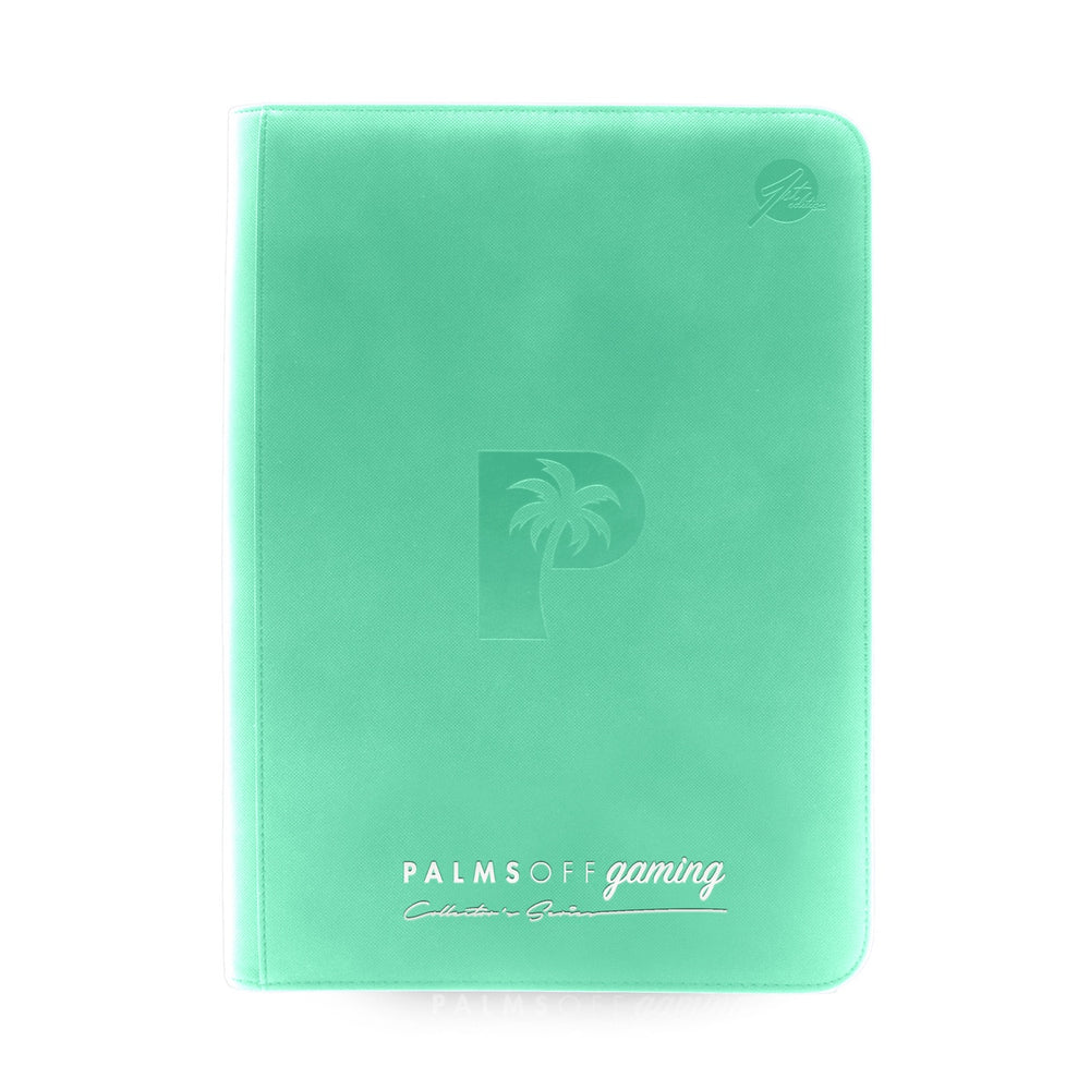 Palms off Gaming Collector's Series 9 Pocket Zip Trading Card Binder - TURQUOISE