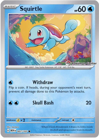 Squirtle (007/165) (Pokemon Center Exclusive) [Scarlet & Violet: Black Star Promos]