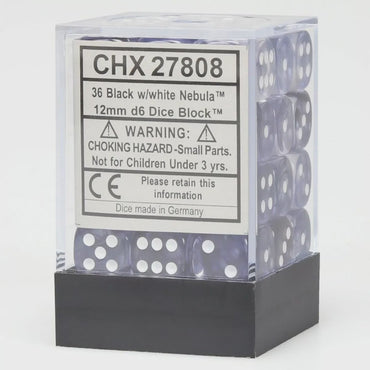CHX 27808 Nebula 12mm d6 Black/White Block (36)