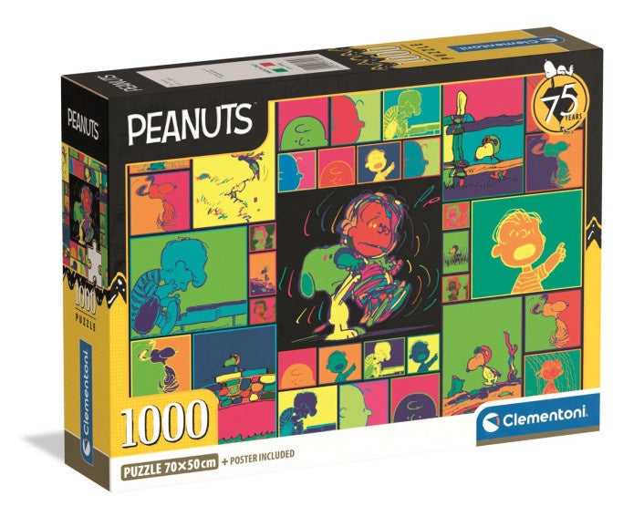Clementoni Puzzle Peanuts 75 Years Poster Included 1,000 Pieces