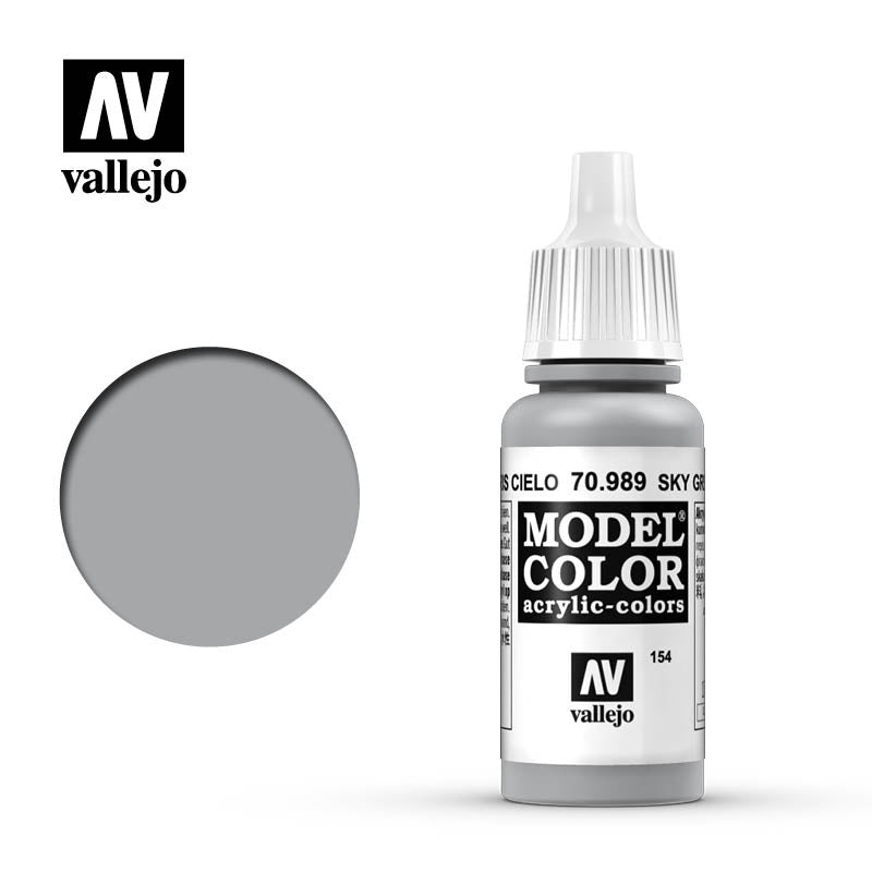 Vallejo Model Color: #176 - Sky Grey - 18 ml Matt Acrylic Paint