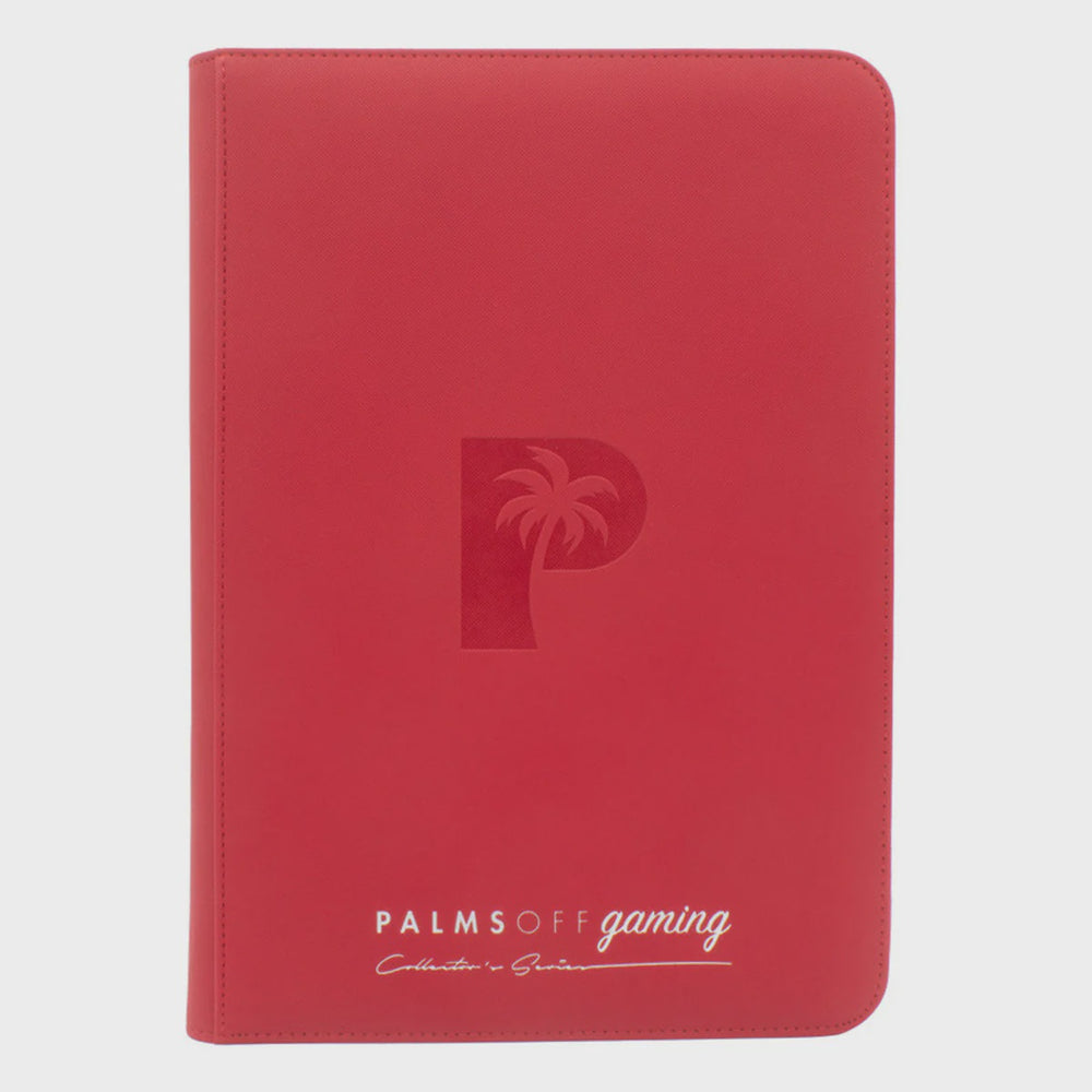 Palms off Gaming Collector's Series Top Loader Zip Binder - 9 Pocket - Red