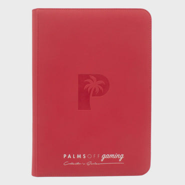 Palms off Gaming Collector's Series Top Loader Zip Binder - 9 Pocket - Red