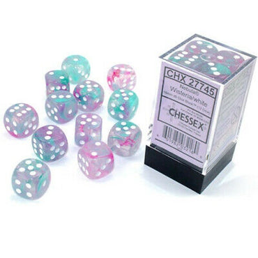 Chessex 16mm D6 Dice Block Nebula Wisteria/White w/Luminary
