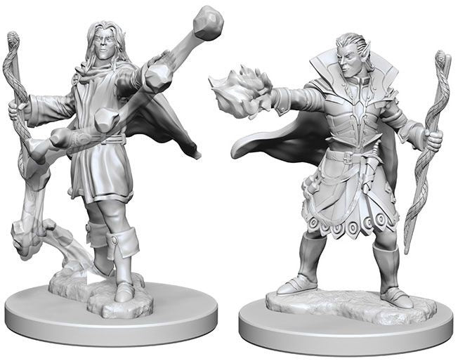 Pathfinder - Deep Cuts Unpainted Miniatures: Elf Sorcerer Male