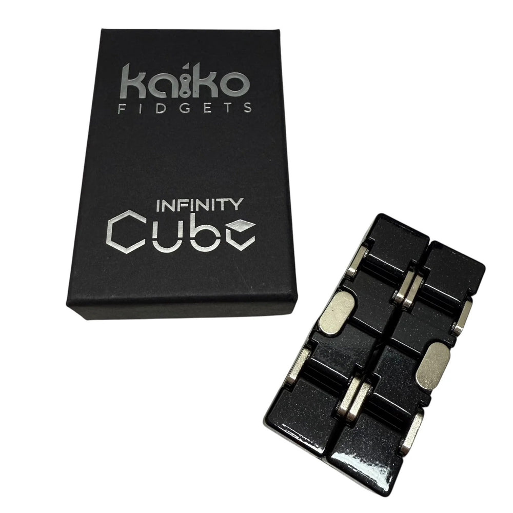 BLACK Metal Infinity Cube Fidget - 214 grams