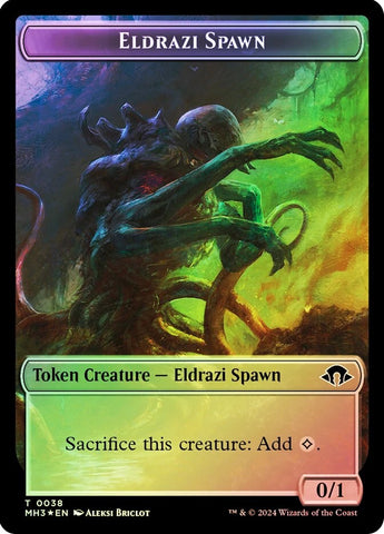 Eldrazi Spawn (Ripple Foil) // Eldrazi Scion Double-Sided Token [Modern Horizons 3 Commander Tokens]