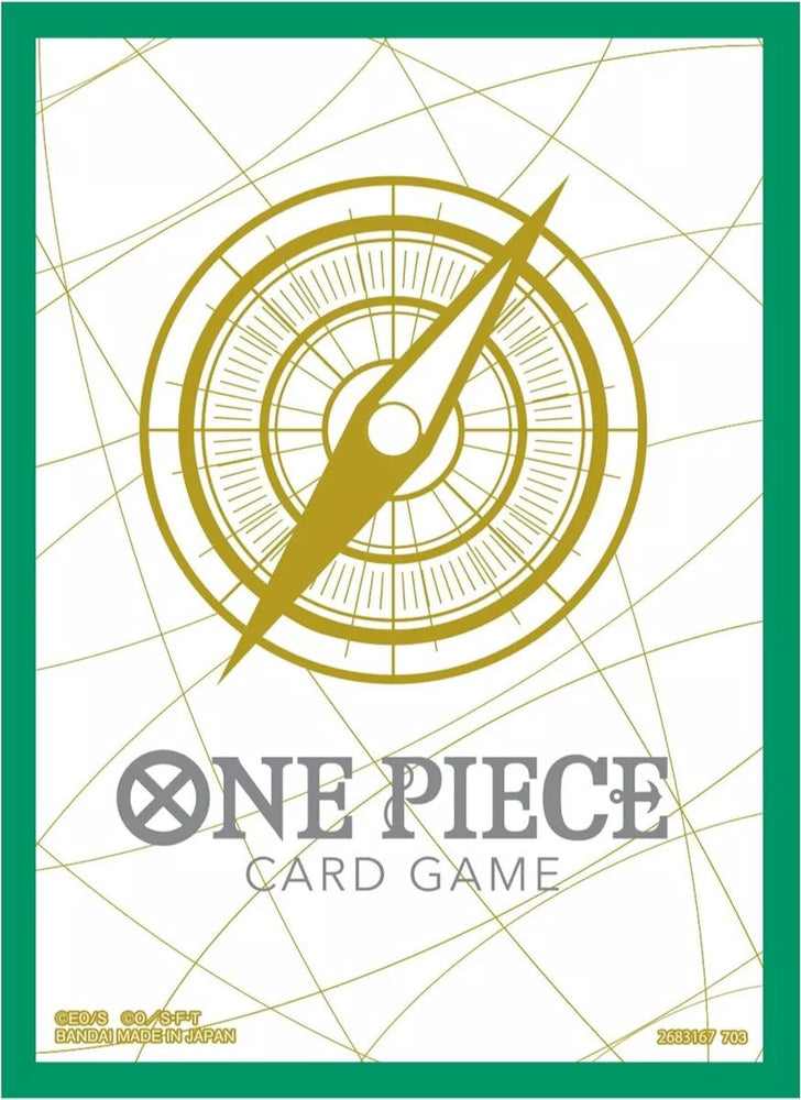 One Piece Card Game Official Sleeves 5 - Green Card Back One Piece Card Game Official Sleeves 5 - Green Card Back