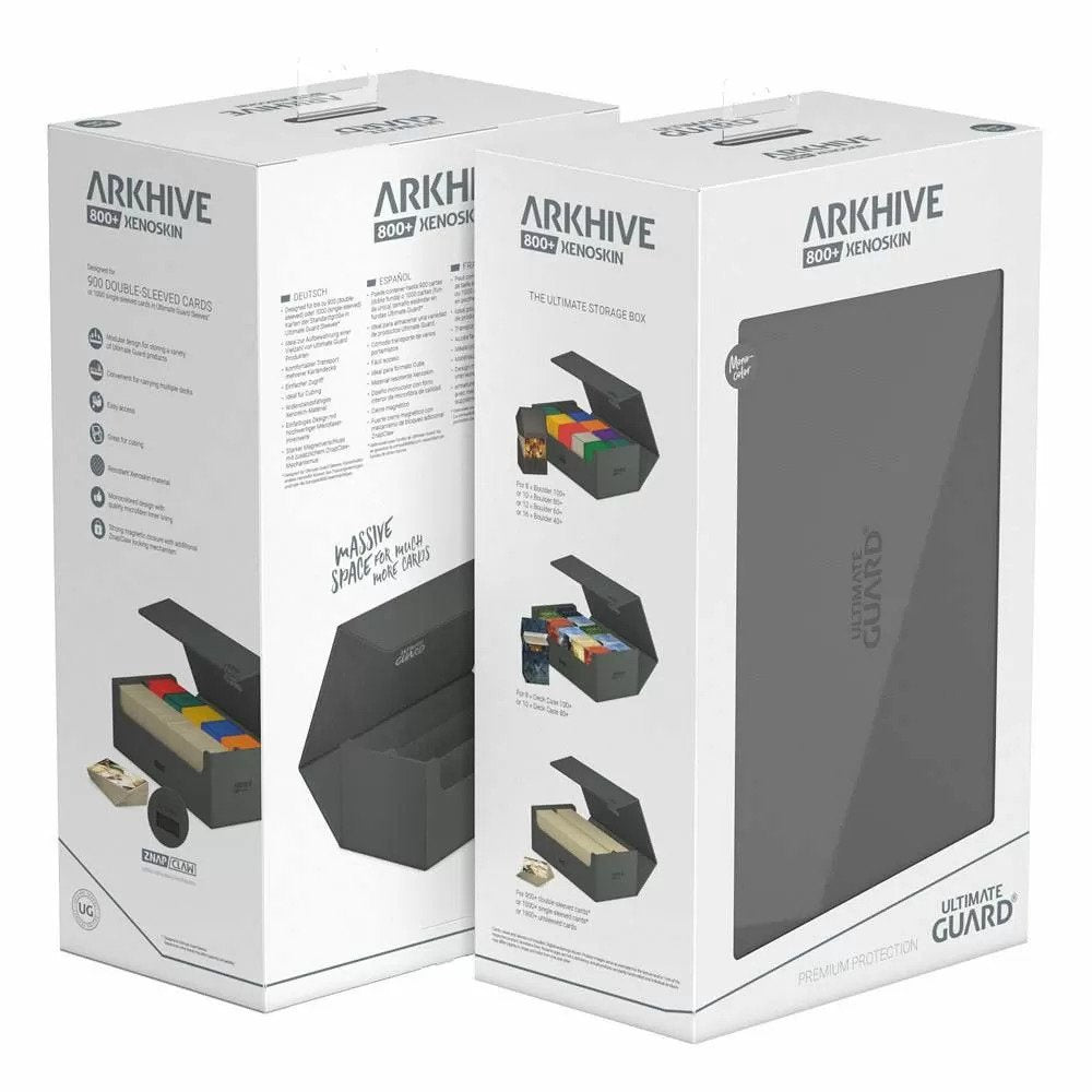 Ultimate Guard Arkhive Flip Case 800+ Standard Size XenoSkin Monocolour Grey Deck Box