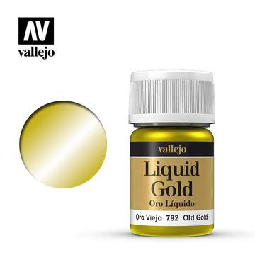 Vallejo Liquid Gold: Old Gold - 35 ml Alcohol-based Metallic Paint