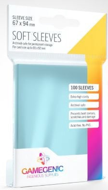 Gamegenic Soft Card Sleeves - Size Code SOFT - (67mm x 94mm) (100 Sleeves Per Pack)