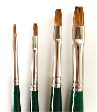 DELTA KOLINSKY RED SABLE PAINTBRUSH – Flat Size 4