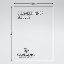 Gamegenic Closable Inner Card Sleeves (64mm x 89mm) (100 Sleeves Per Pack)
