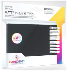 Gamegenic Matt Prime Card Sleeves Black (66mm x 91mm) (100 Sleeves Per Pack)