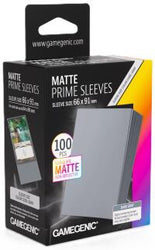 Gamegenic Matt Prime Card Sleeves Dark Gray (66mm x 91mm) (100 Sleeves Per Pack)