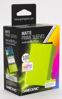 Gamegenic Matt Prime Card Sleeves Lime (66mm x 91mm) (100 Sleeves Per Pack)