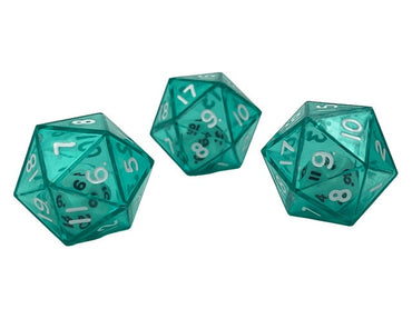 Chessex D20 Double Dice Green/white (Individual Dice)