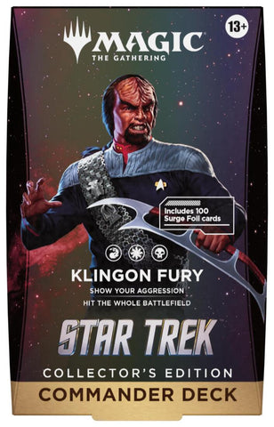 Magic the Gathering Star Trek Collector Commander Klingon Fury