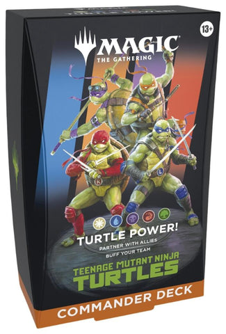 Teenage Mutant Ninja Turtles Commander Deck Turtle Power WHITE/BLUE/BLACK/RED/GREEN