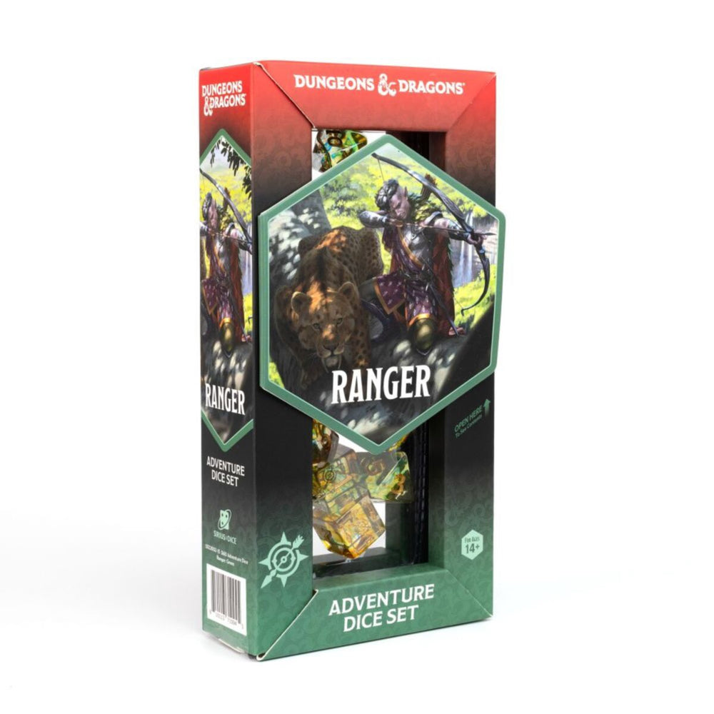 Sirius Dice - D&D Adventure Dice - Ranger - Green / Multicoloured