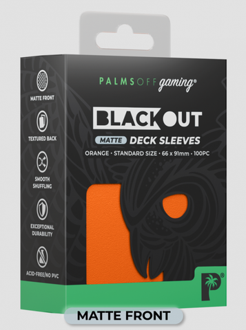 Blackout Deck Sleeves- Matte - Standard Size - Orange
