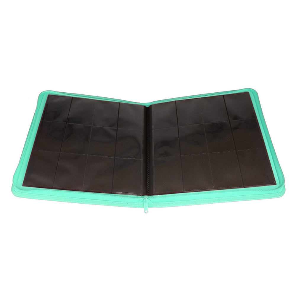 STEALTH 12 Pocket Zip Trading Card Binder - Turquoise