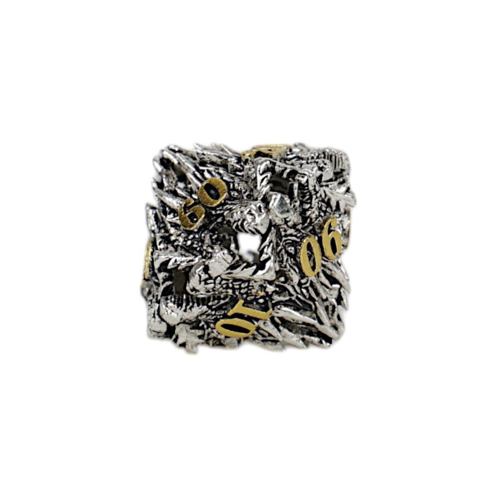 LPG Dice Dragon Rage Dice Set Chrome/Gold