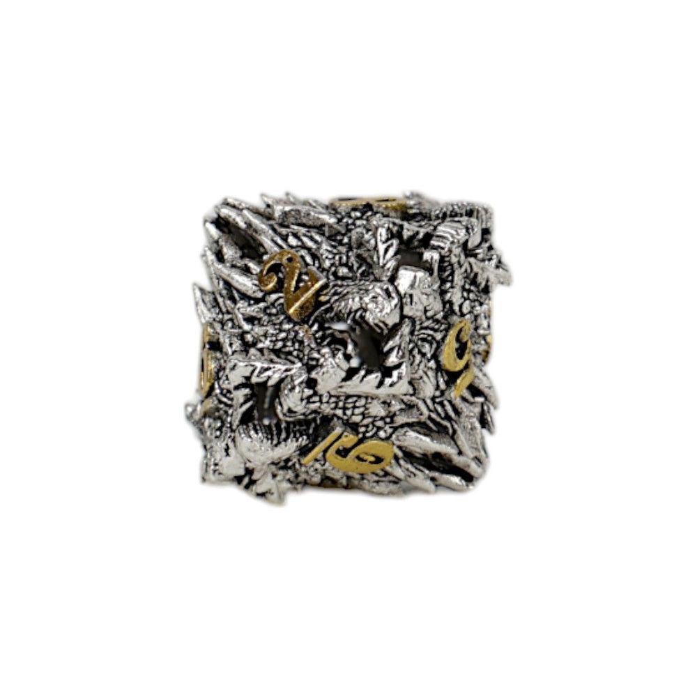 LPG Dice Dragon Rage Dice Set Chrome/Gold
