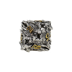 LPG Dice Dragon Rage Dice Set Chrome/Gold