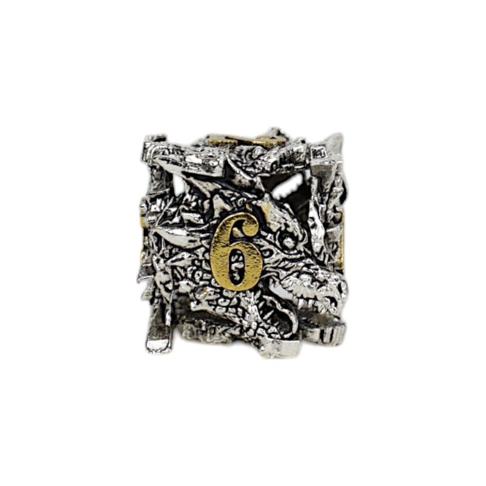 LPG Dice Dragon Rage Dice Set Chrome/Gold