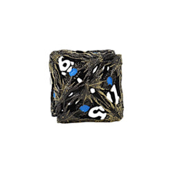LPG Dice Dragon Eye Dice Set Tarnished Gold/Blue
