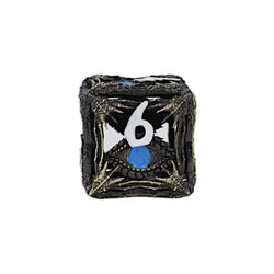 LPG Dice Dragon Eye Dice Set Tarnished Gold/Blue