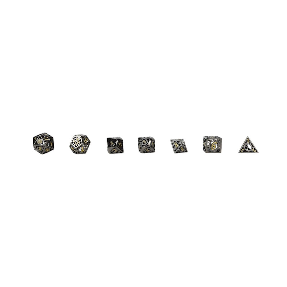 LPG Dice Clockwork Sun Dice Set Gold/Black