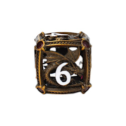 LPG Dice Hoard Guardian Dice Set Ancient Bronze/Red