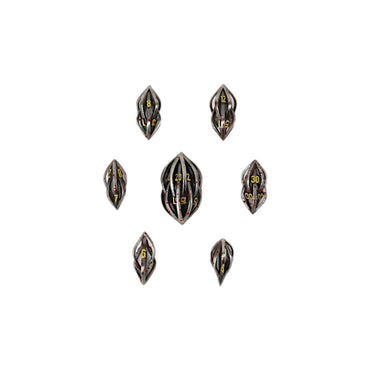 LPG Dice Elliptic Hollow Dice Set Bloodied Metal