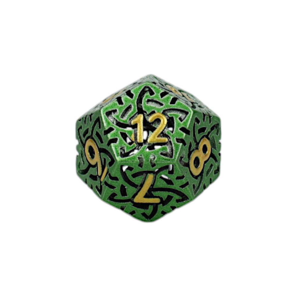 LPG Dice Celtic Hollow Dice Set Old Gold