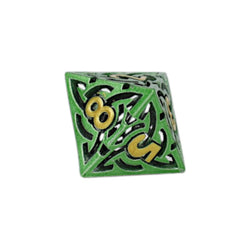 LPG Dice Celtic Hollow Dice Set Old Gold