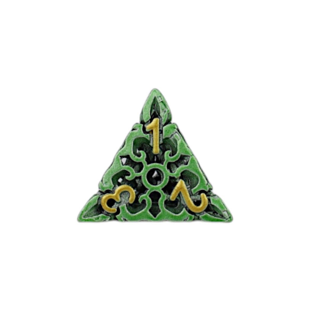 LPG Dice Celtic Hollow Dice Set Old Gold