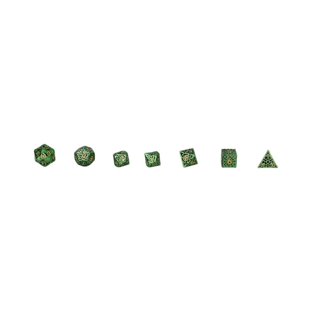 LPG Dice Celtic Hollow Dice Set Old Gold