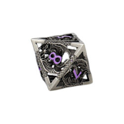 LPG Dice Dragon Hollow Dice Set Metal/Purple