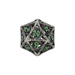 LPG Dice Dragon Hollow Dice Set Metal/Green