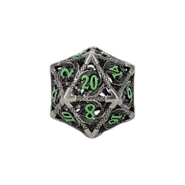 LPG Dice Dragon Hollow Dice Set Metal/Green