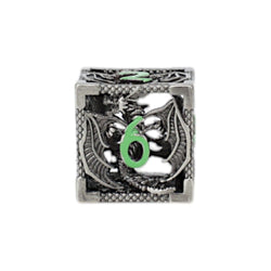 LPG Dice Dragon Hollow Dice Set Metal/Green