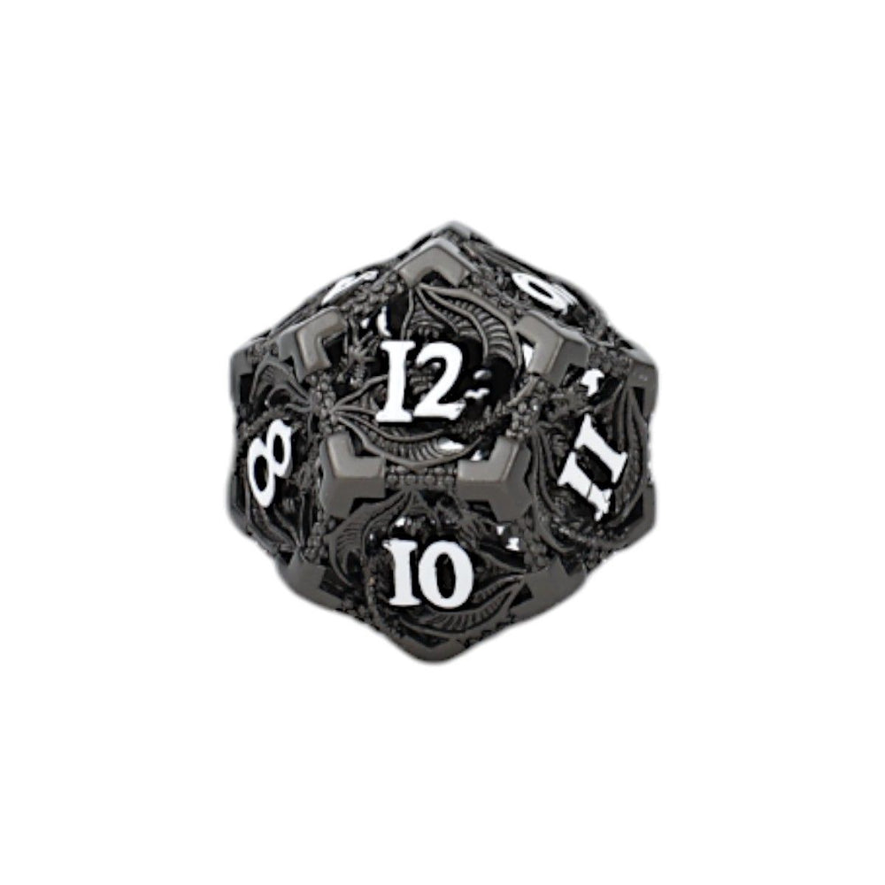 LPG Dice Dragon Hollow Dice Set Metal/Black