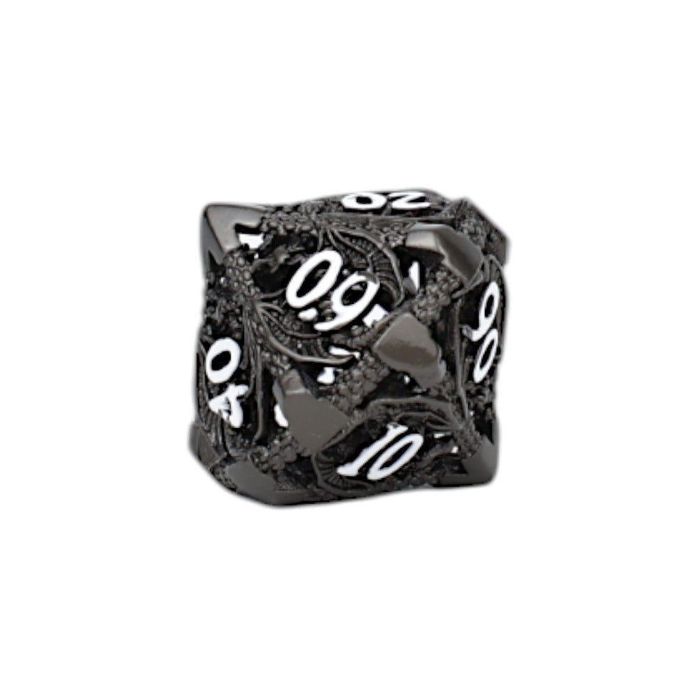 LPG Dice Dragon Hollow Dice Set Metal/Black