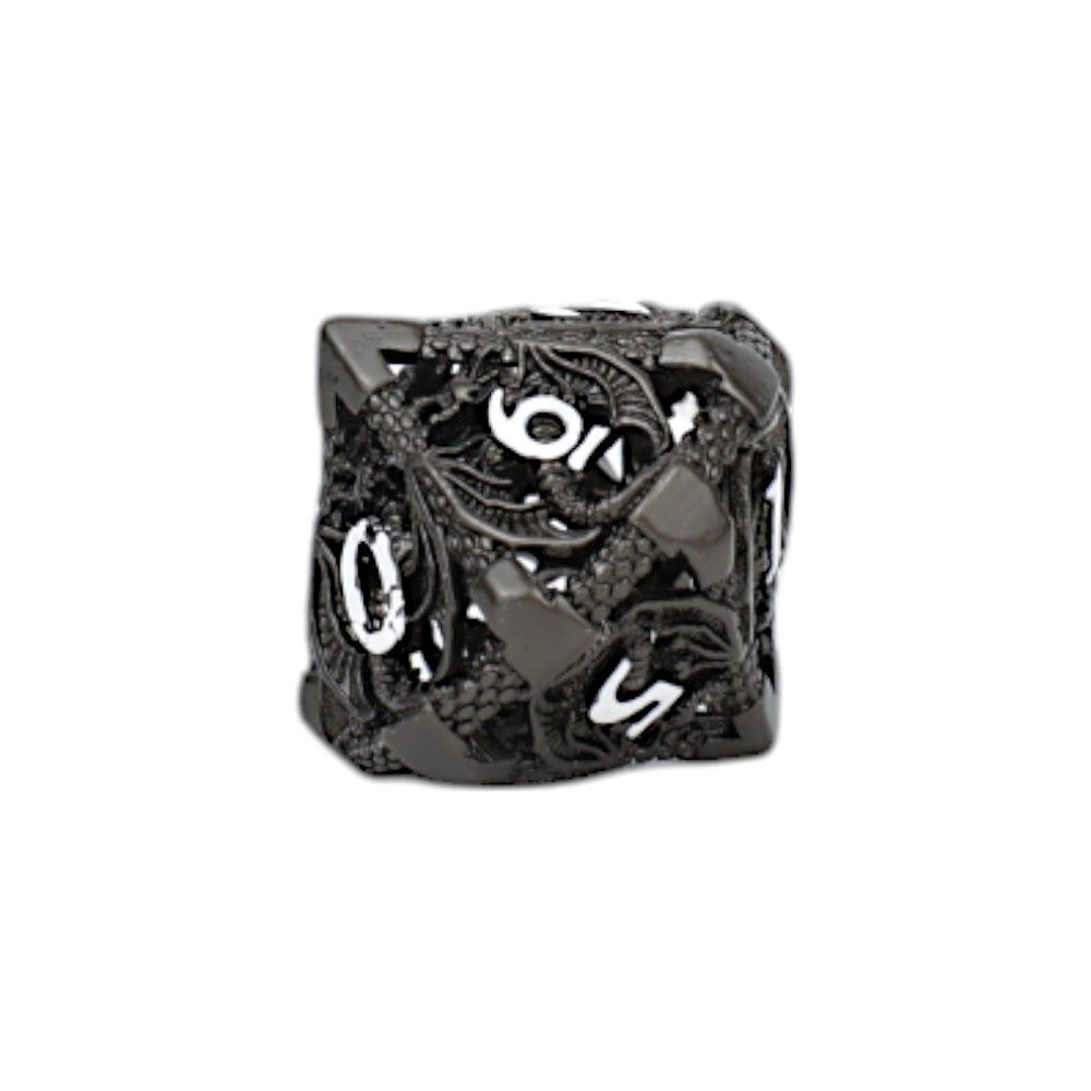 LPG Dice Dragon Hollow Dice Set Metal/Black
